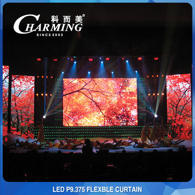 Tirai Layar Fleksibel RGB LED Penuh Warna HD P9.375 Ultra Slim