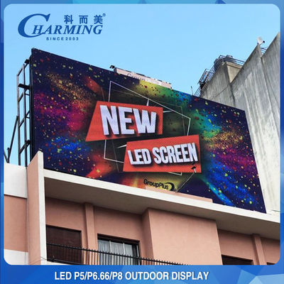 Tiang Layar Iklan LED Luar Ruangan P5 Mulus Dipasang 320x160mm