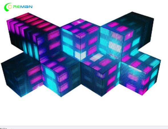 Tampilan Layar Led Dj Booth P5 Facade Nightclub Bar Dukungan Warna Segitiga Hexagon