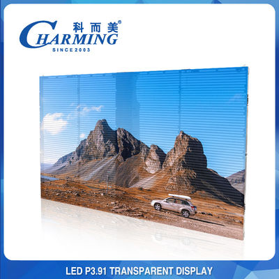 Tampilan Dinding Video LED Tahan Air Transparan Luar Ruangan Anti Tabrakan P3.91