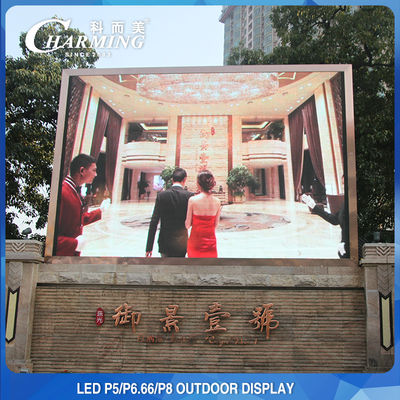 Iklan Menawan Layar Dinding Video LED Luar Ruangan 192x192 Ultrathin