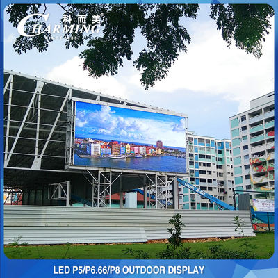 Iklan Menawan Layar Dinding Video LED Luar Ruangan 192x192 Ultrathin