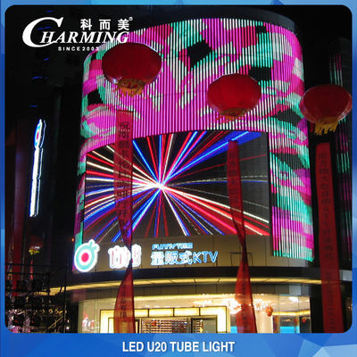 Lampu Tabung LED Fasad Tahan Air Luar Ruangan Penuh Warna RGB 1000CD/M3