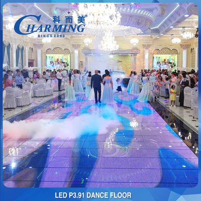 Lantai Dansa LED Penuh Warna 65536 Dot/m2 Magnetic 3D untuk Klub Malam