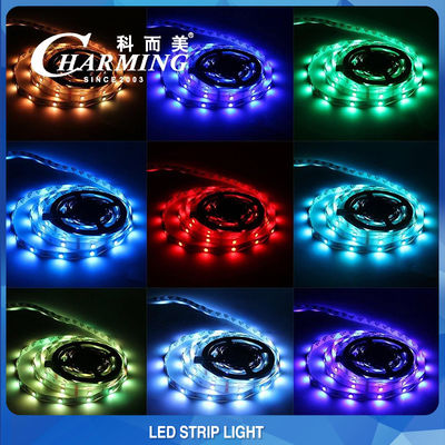 14W IP42 DC12V RGB LED Strip Light Lebar 10MM Untuk Klub Malam