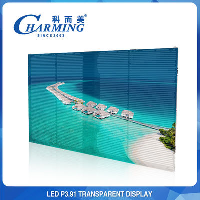 Panel Film LED Transparan 256x64 16 Bit Serbaguna Praktis