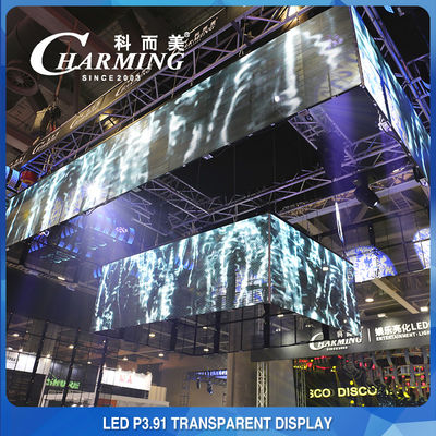Dinding LED Transparan Tahan Air IP65, Layar Kaca Video Transparan Anti Tabrakan