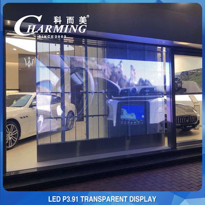 Penuh Warna P3.91 Dinding Video LED Transparan Bening Tahan Air SMD1921 Standar LED