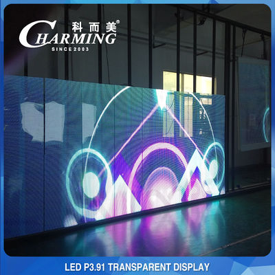 Tampilan Aluminium Alloy 16 Bit Transparan LED, SMD2020 LED See Through Screen
