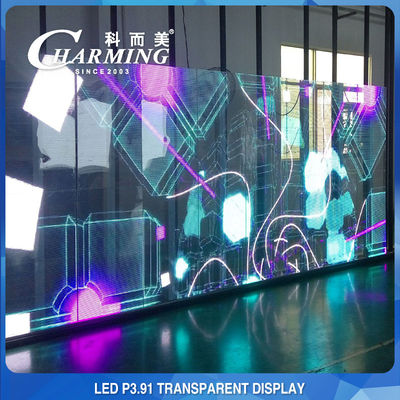 Layar Dinding Video LED Transparan Luar Ruangan 230W IP65 Tahan Air