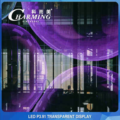 Iklan Layar Transparan LED 256x64 Multiscene Ringan 4K