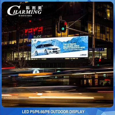 1200W P5 P8 Luar Dinding Video LED Tahan Air Untuk Iklan