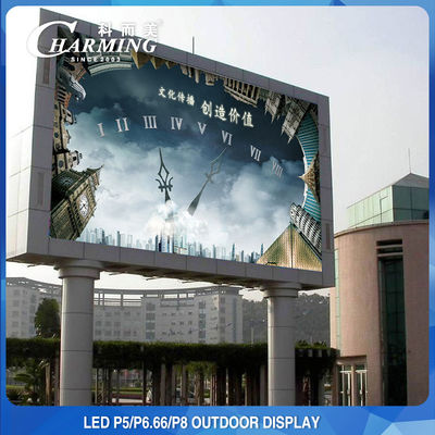 Struktur Kabinet Iklan Dinding Video LED Luar Ruangan Layar Besar 40000 Dot / M2