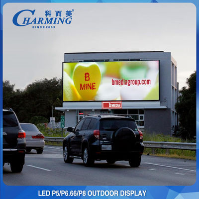 Struktur Kabinet Iklan Dinding Video LED Luar Ruangan Layar Besar 40000 Dot / M2