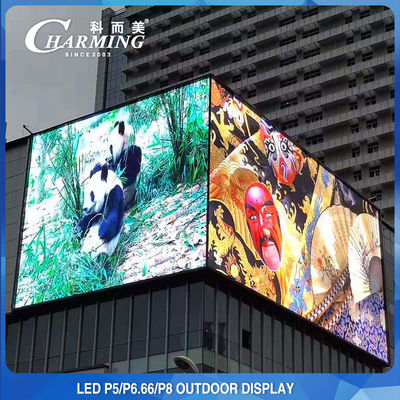 Antiwear IP65 Outdoor Video Wall, Tampilan Layar LED Untuk Periklanan Outdoor