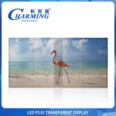 Outdoor P3.91 Dinding Video LED Transparan Layar Rumput Led Kecerahan Tinggi