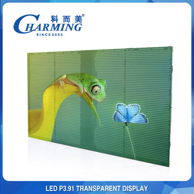 Outdoor P3.91 Dinding Video LED Transparan Layar Rumput Led Kecerahan Tinggi