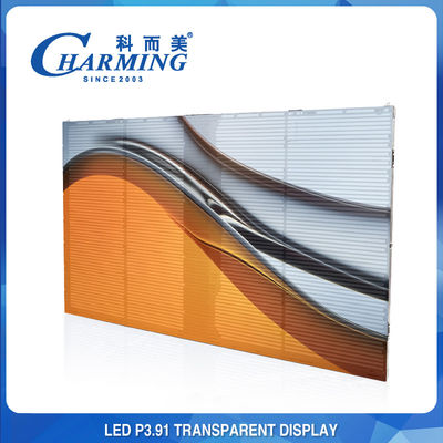 Outdoor P3.91 Dinding Video LED Transparan Layar Rumput Led Kecerahan Tinggi