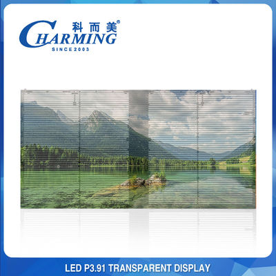 Outdoor P3.91 Dinding Video LED Transparan Layar Rumput Led Kecerahan Tinggi
