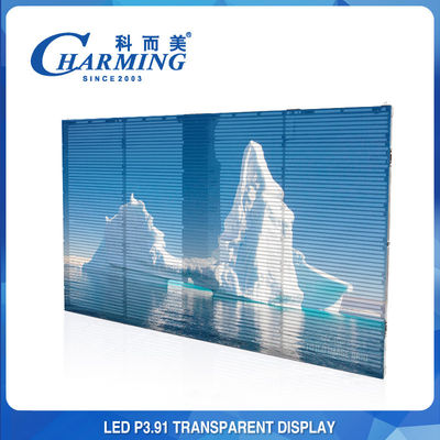 Ringan Transparan P3.91 Layar LED Dalam Ruangan Luar Ruangan 1000x500MM