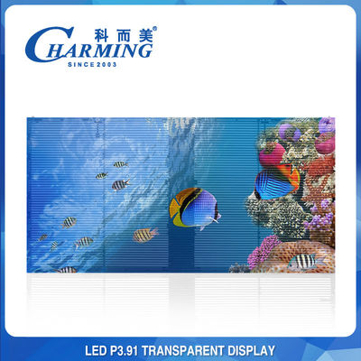 Ringan Transparan P3.91 Layar LED Dalam Ruangan Luar Ruangan 1000x500MM