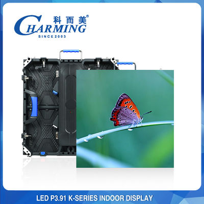 P3.91 Layar dinding video LED dalam ruangan Pengiriman cepat radian yang dapat disesuaikan