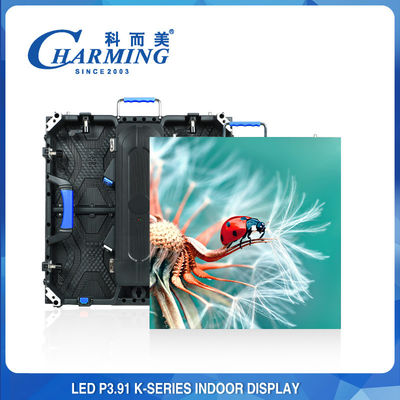 P3.91 Layar dinding video LED dalam ruangan Pengiriman cepat radian yang dapat disesuaikan