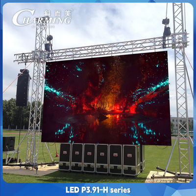 3.91MM LED Panel Sewa Pemeliharaan Depan melengkung Dan Sudut Kanan