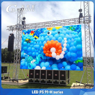 3.91 mm Outdoor LED Video Wall Display Wide Viewing Angle 4k Refresh Rate