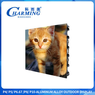 P4 Outdoor IP65 Sxey Video Led Display Screen Aluminium Alloy Cabinet Material