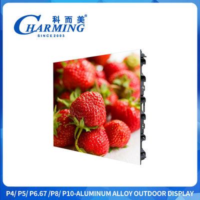 16-Bit Tingkat Tinggi Gray Outdoor P4 Led Display Screen Ultra Wide Viewing Angle Dengan Zinc Alloy Quick Lock