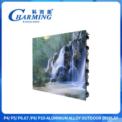 16-Bit Tingkat Tinggi Gray Outdoor P4 Led Display Screen Ultra Wide Viewing Angle Dengan Zinc Alloy Quick Lock