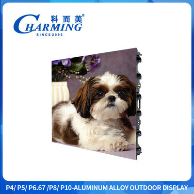 38kg berat P4 960x960 128mm ketebalan Outdoor Led Display Screen Dengan Kunci Waterproof