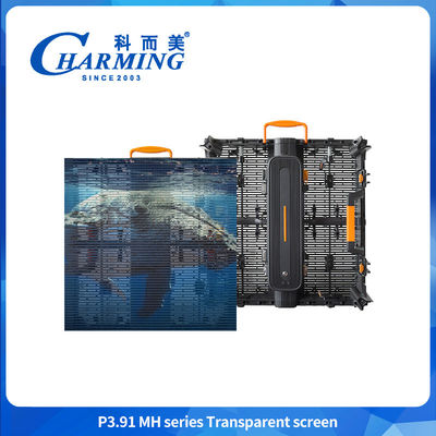 P3.91 -7.8 Layar Tampilan Led Transparan Layar Perekat Pada Layar Led Jendela Kaca