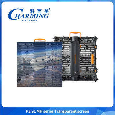P3.91 -7.8 Layar Tampilan Led Transparan Layar Perekat Pada Layar Led Jendela Kaca