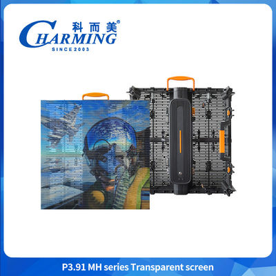 Berbagai metode pemasangan warna RGB P3.91MH Seri SMD1921 Layar transparan dengan kunci cepat