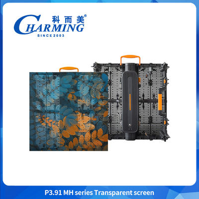 500*500mm P3.91 Led Transparan Screen Mall Shopping Screen Iklan Layar dinding LED