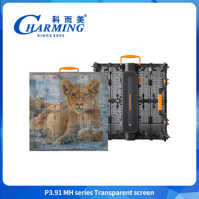 Layar LED P3.91 Layar Layar LED Transparan Luar Ruang Iklan Komersial