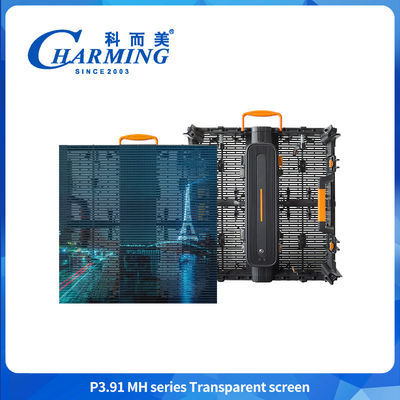 Layar LED P3.91 Layar Layar LED Transparan Luar Ruang Iklan Komersial