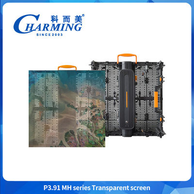 Layar LED P3.91 Layar Layar LED Transparan Luar Ruang Iklan Komersial