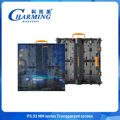 Full Color P3.91 Transparan Outdoor Led Display HD Transparan Led Display Screen Untuk Iklan