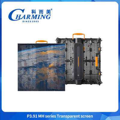 Ultra Lightweight Outdoor Curtain LED Display IP65 Transparansi Tinggi 3,91mm 4K Screen