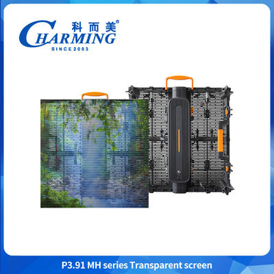 P3.91 Panel layar Led Kaca Transparan IP65 Led Outdoor Waterproof Advertising TV Billboard