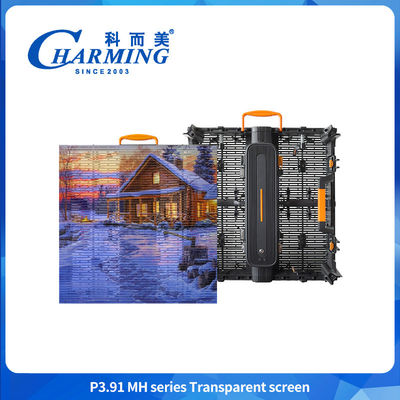 LED Luar Ruang Layar Transparan Video Dinding Waterproof Ketahanan Angin Kecerahan Tinggi