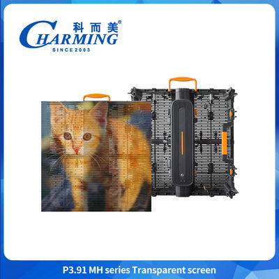 P3.91 16bit Panel Led Transparan 220v Outdoor Windproof Led Video Wall