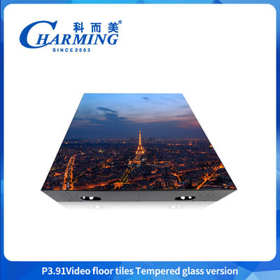 Display Panel Video P3.91 Display SMD1921 Kaca Indoor dan Outdoor + Tutup Gob + Tanda Bingkai Besi Led Lantai Tari Untuk Sewa
