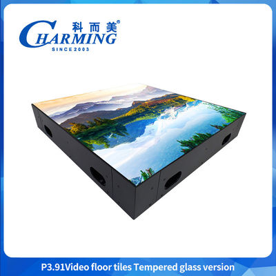 P3.91 Kaca + Gob Cover Led Dance Floor Screen 3840hz High-Definition Display Untuk Banquet Hall& Wedding Hotel