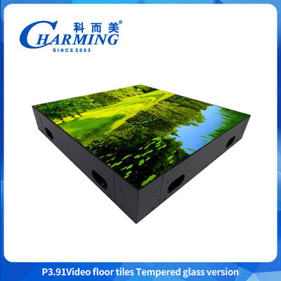 Lantai Tari LED Digital Portable Tempered Glass LED Lantai Tari Video Lantai Jubin Di Bar Klub Dan Sewa Pameran