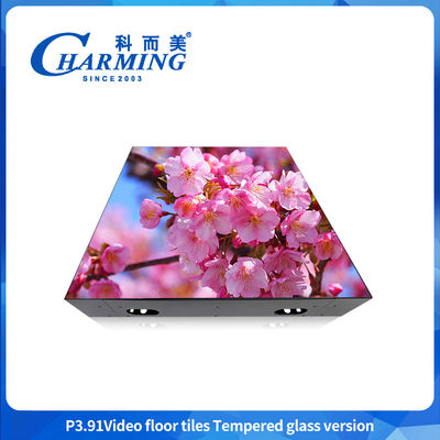 P3.91 LED Video Floor Tiles, Easy Maintenance LED Floor Tile Display Desain Warna-warni LED Floor Tile Display