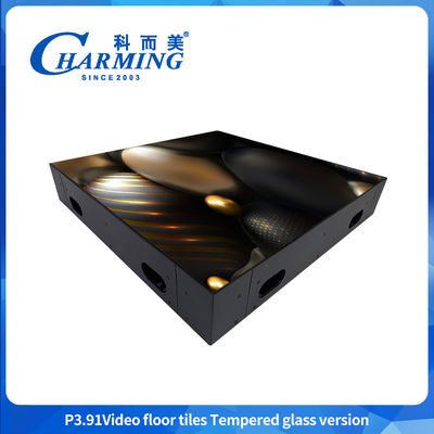 P3.91 Model Kaca Tempered Tampilan Video Ultra-Clear Kotak Lantai Menari Untuk Aktivitas Sewa Indoor dan Outdoor Perbaikan Cepat